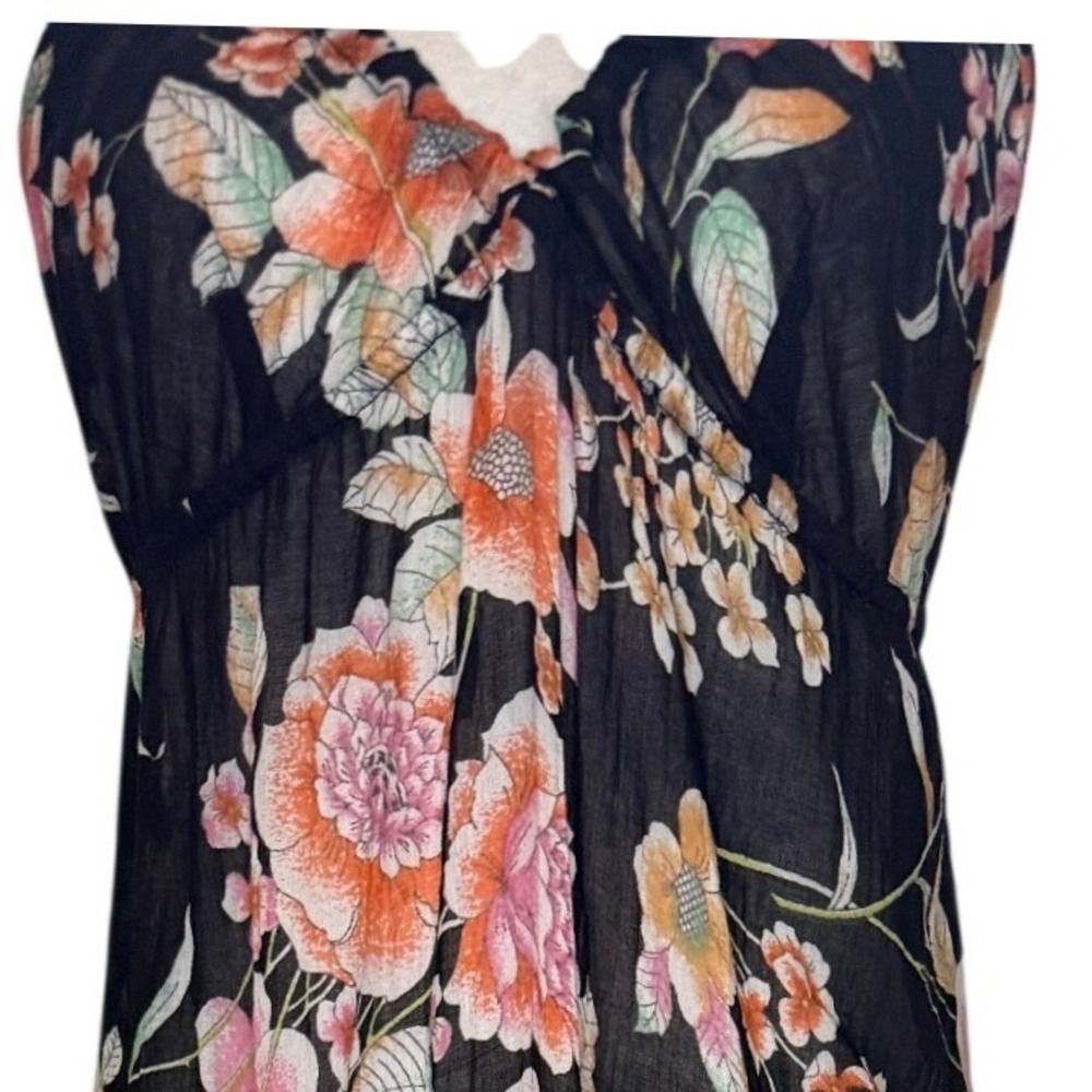 Topshop Floral Slip Dress Halter Maxi Backless Formal S Vacation Wedding Guest - Picture 4 of 9